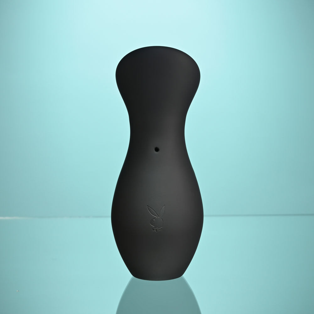 Playboy Pleasure THE JET SET - SUCKER - Black 10.3 cm Sucking Stimulator with Rechargeable Charging Case - PB-RS-5261-2