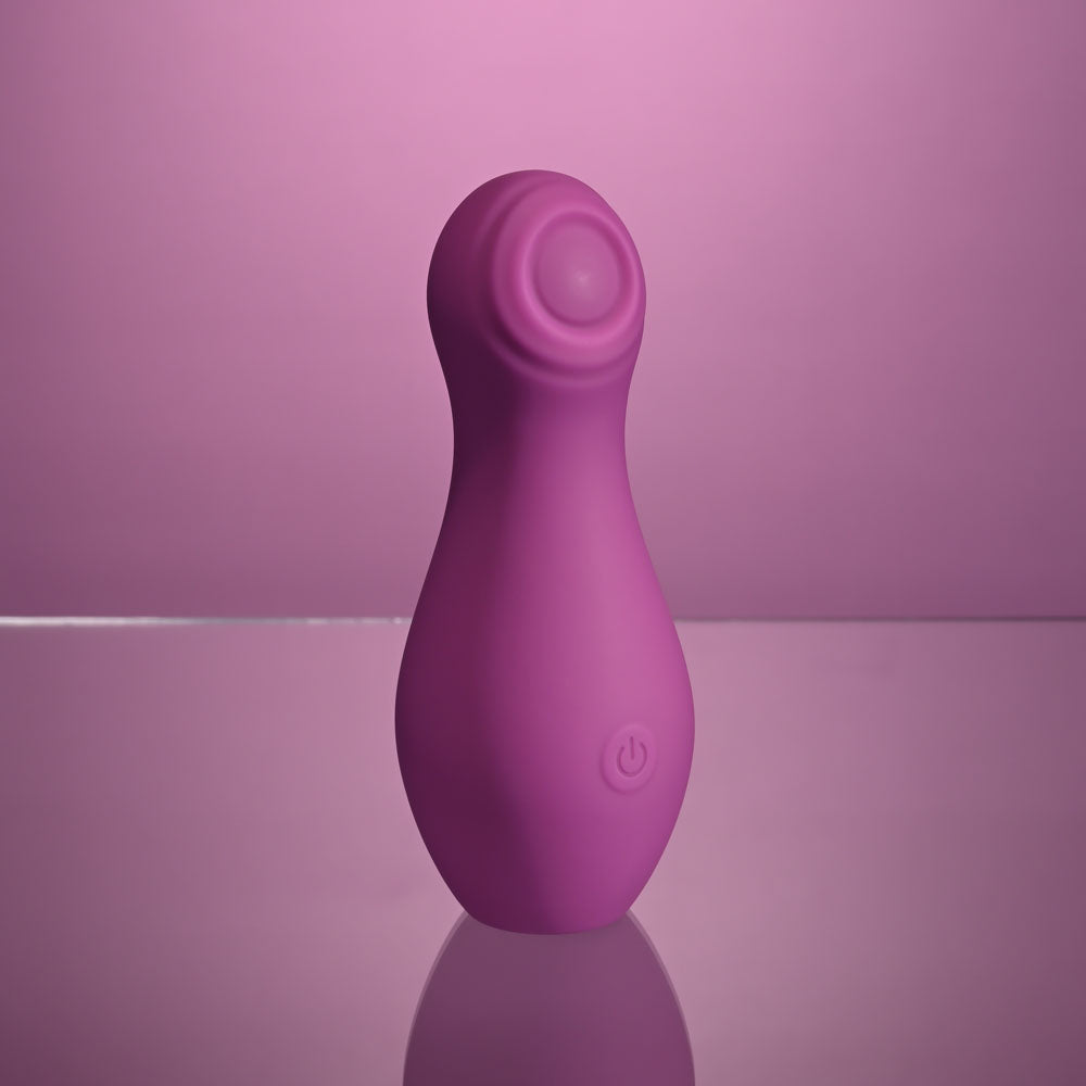Playboy Pleasure THE JET SET - TAPPING - Purple 10.2 cm Tapping Stimulator with Charging Case - PB-RS-5278-2
