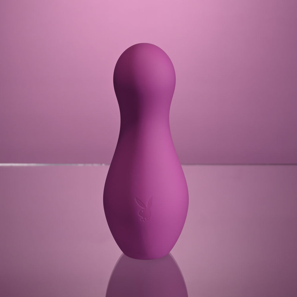 Playboy Pleasure THE JET SET - TAPPING - Purple 10.2 cm Tapping Stimulator with Charging Case - PB-RS-5278-2