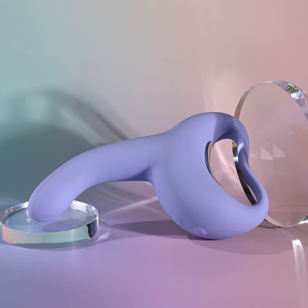 Playboy Pleasure NICE TO MEET YOU - Purple 19.5 cm USB Rechargeable Vibrator - PB-RS-5735-2