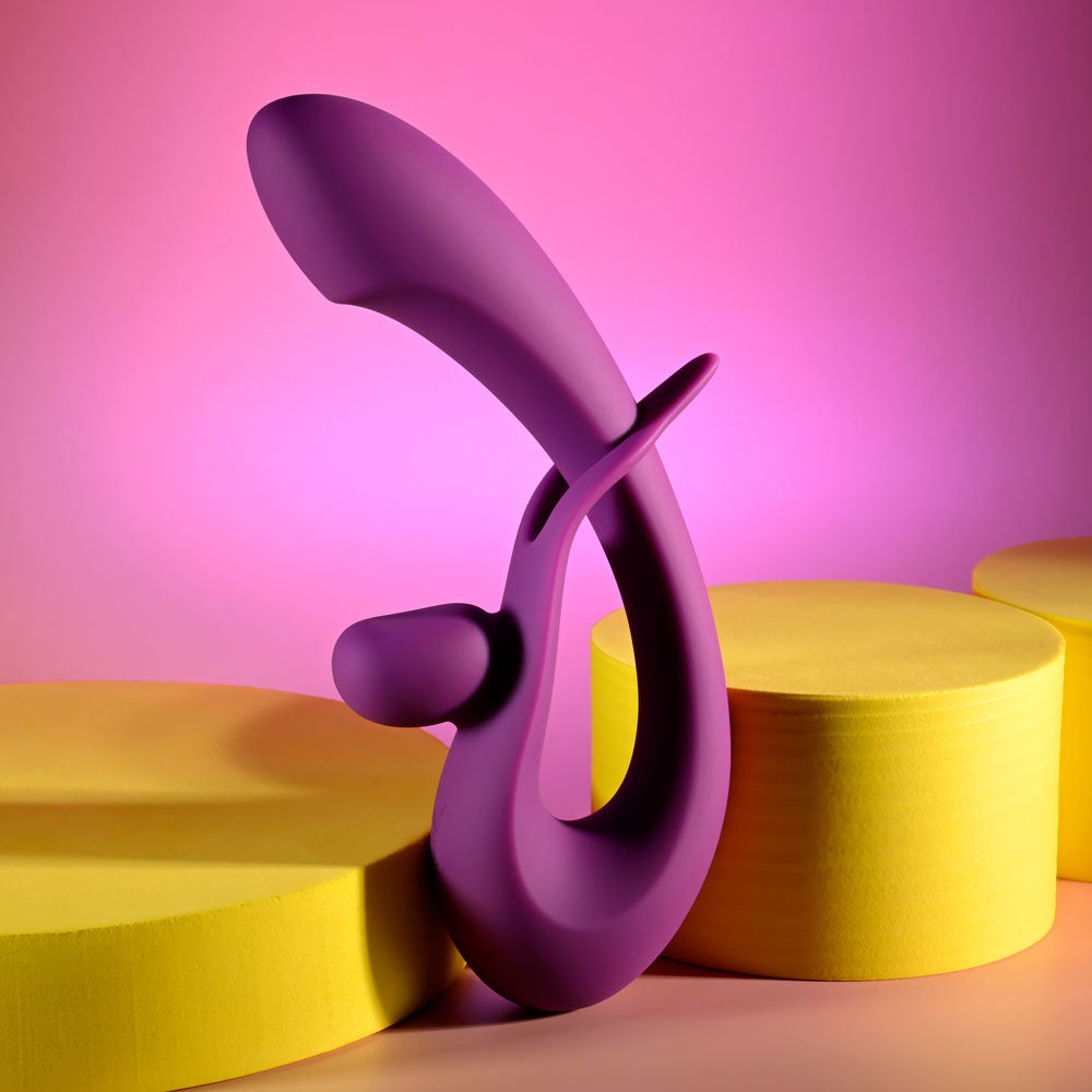 Playboy Pleasure CHA CHA SLIDE - Purple 20 cm USB Rechargeable Rabbit Vibrator - PB-RS-5803-2