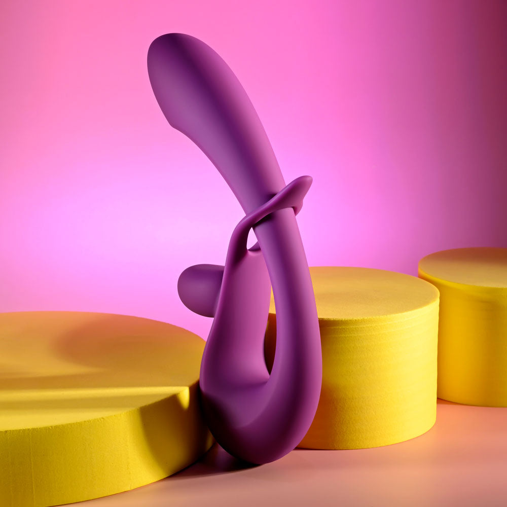 Playboy Pleasure CHA CHA SLIDE - Purple 20 cm USB Rechargeable Rabbit Vibrator - PB-RS-5803-2