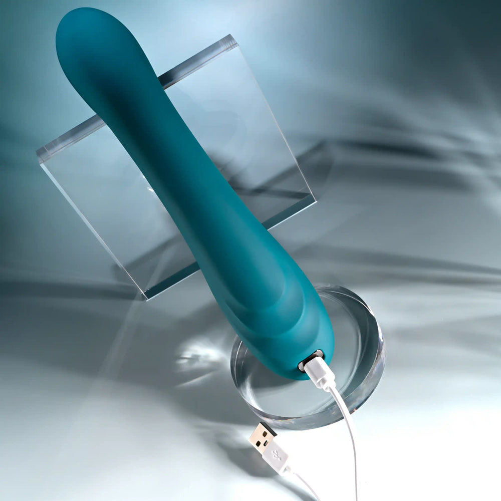 Playboy Pleasure AURELIE - Green 22.7 cm USB Rechargeable Vibrator with Internal Flicker - PB-RS-5964-2