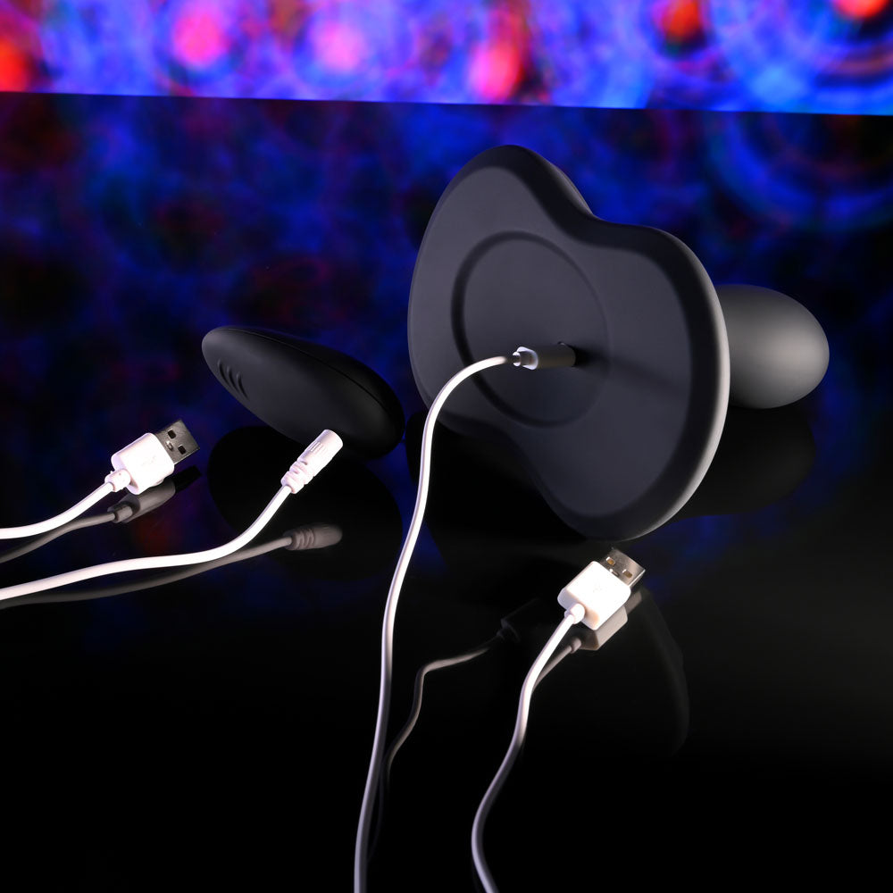 Playboy Pleasure SITTIN & SPINNIN - Black USB Rechargeable Spinning Vibrator & Grinder Pad with Remote - PB-RS-5995-2