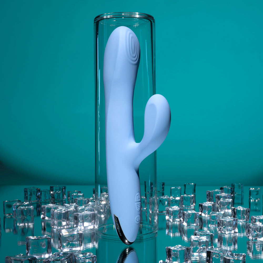 Playboy Pleasure UP AND AWAY - Blue 26.7 cm USB Rechargeable Rabbit Vibrator - PB-RS-6237-2