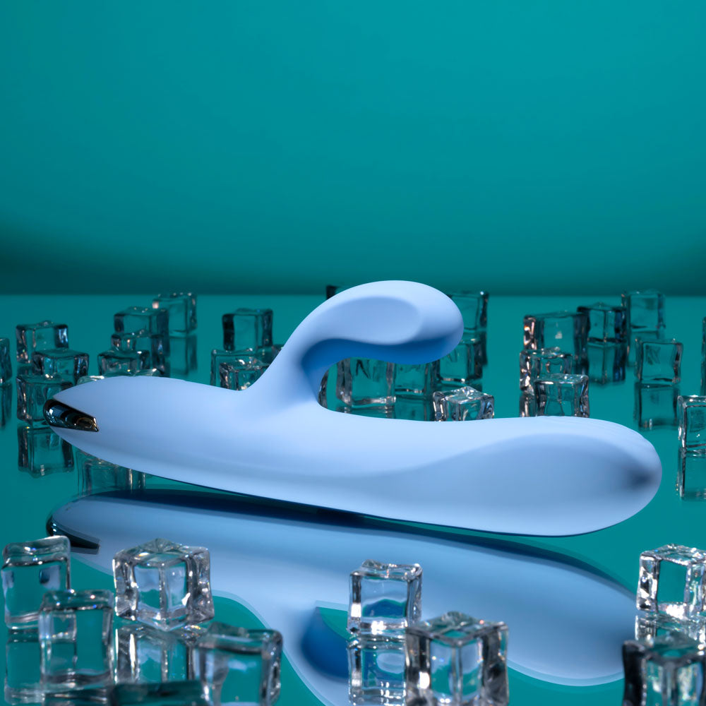 Playboy Pleasure UP AND AWAY - Blue 26.7 cm USB Rechargeable Rabbit Vibrator - PB-RS-6237-2