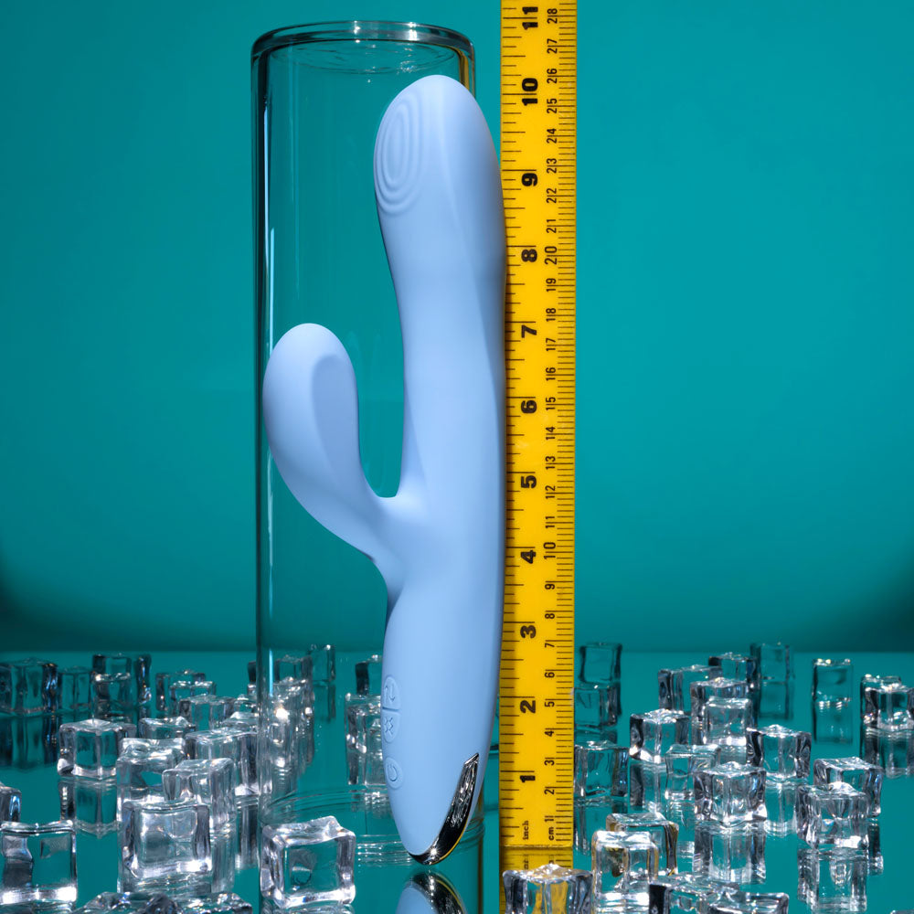 Playboy Pleasure UP AND AWAY - Blue 26.7 cm USB Rechargeable Rabbit Vibrator - PB-RS-6237-2