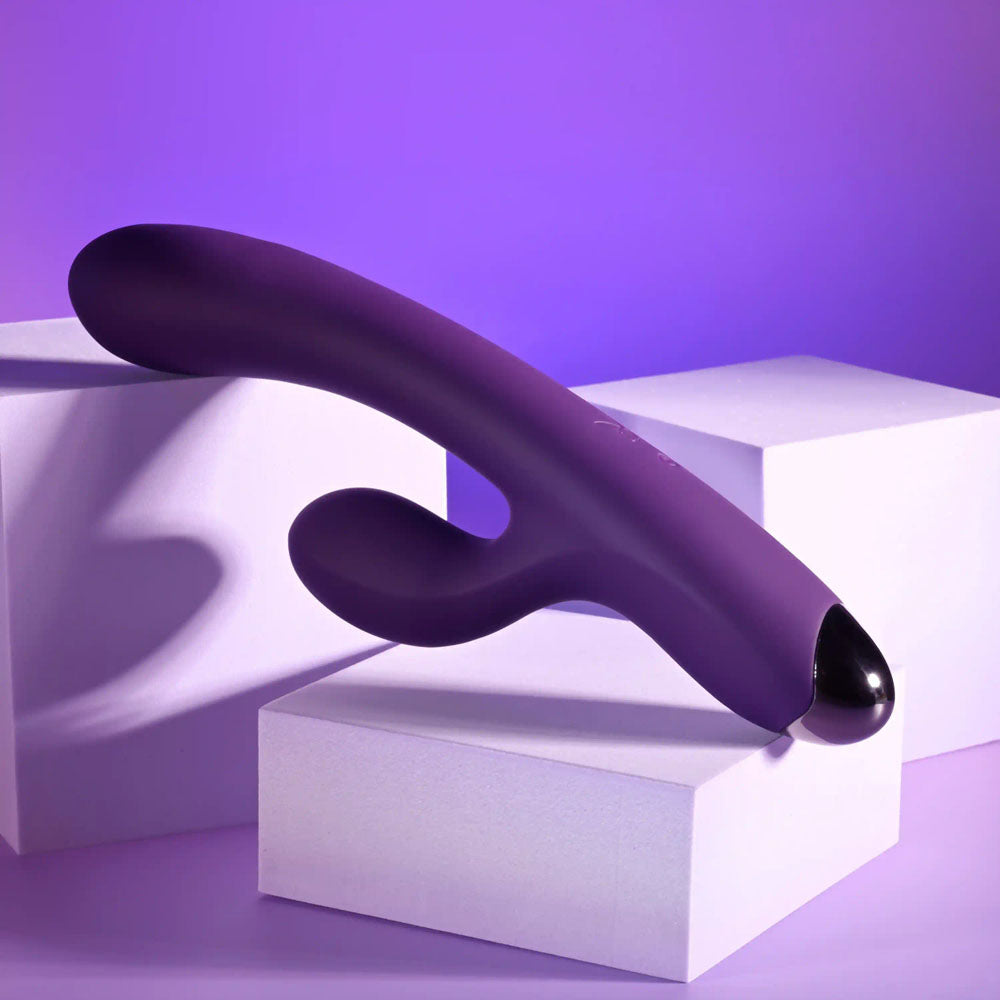Playboy Pleasure NEW CRUSH - Purple 20.6 cm USB Rechargeable Rabbit Vibrator - PB-RS-6282-2