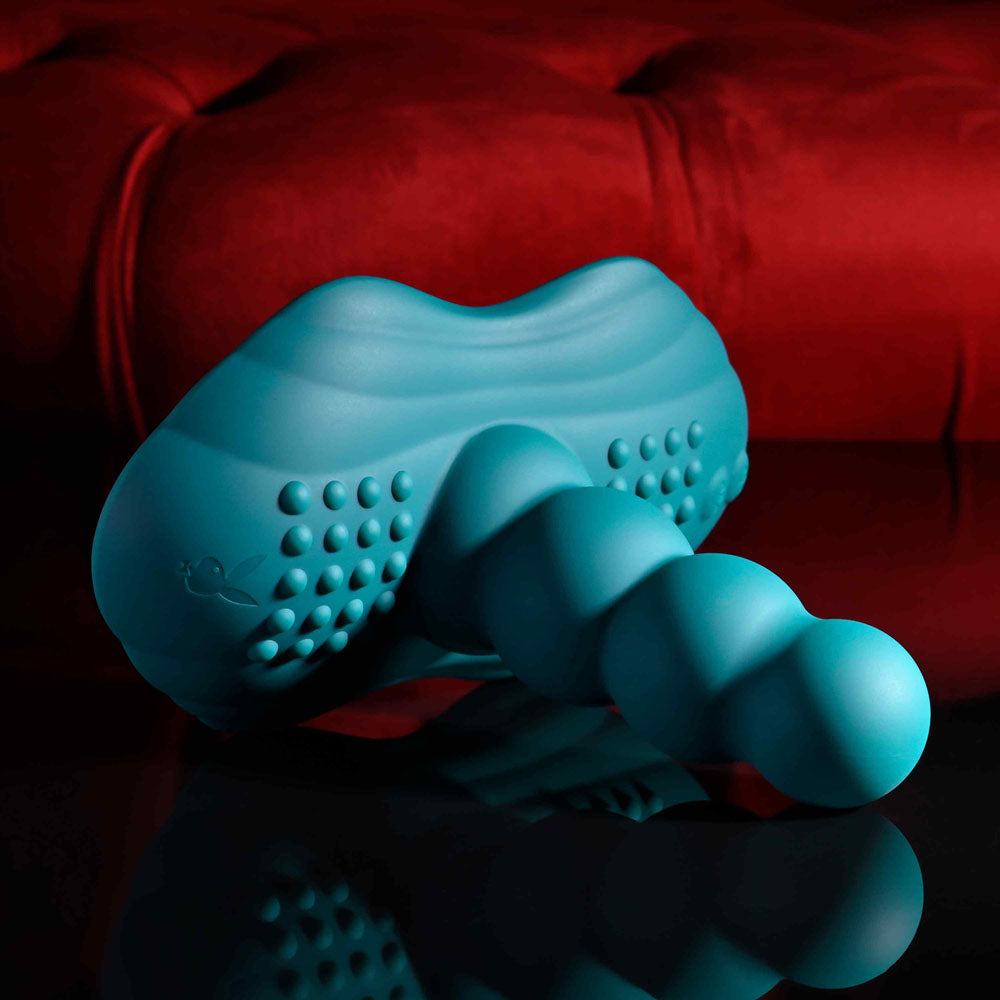 Playboy Pleasure HAVE A SEAT - Green USB Rechargeable Rideable Vibrator and Grinder Pad with Remote - PB-RS-6367-2