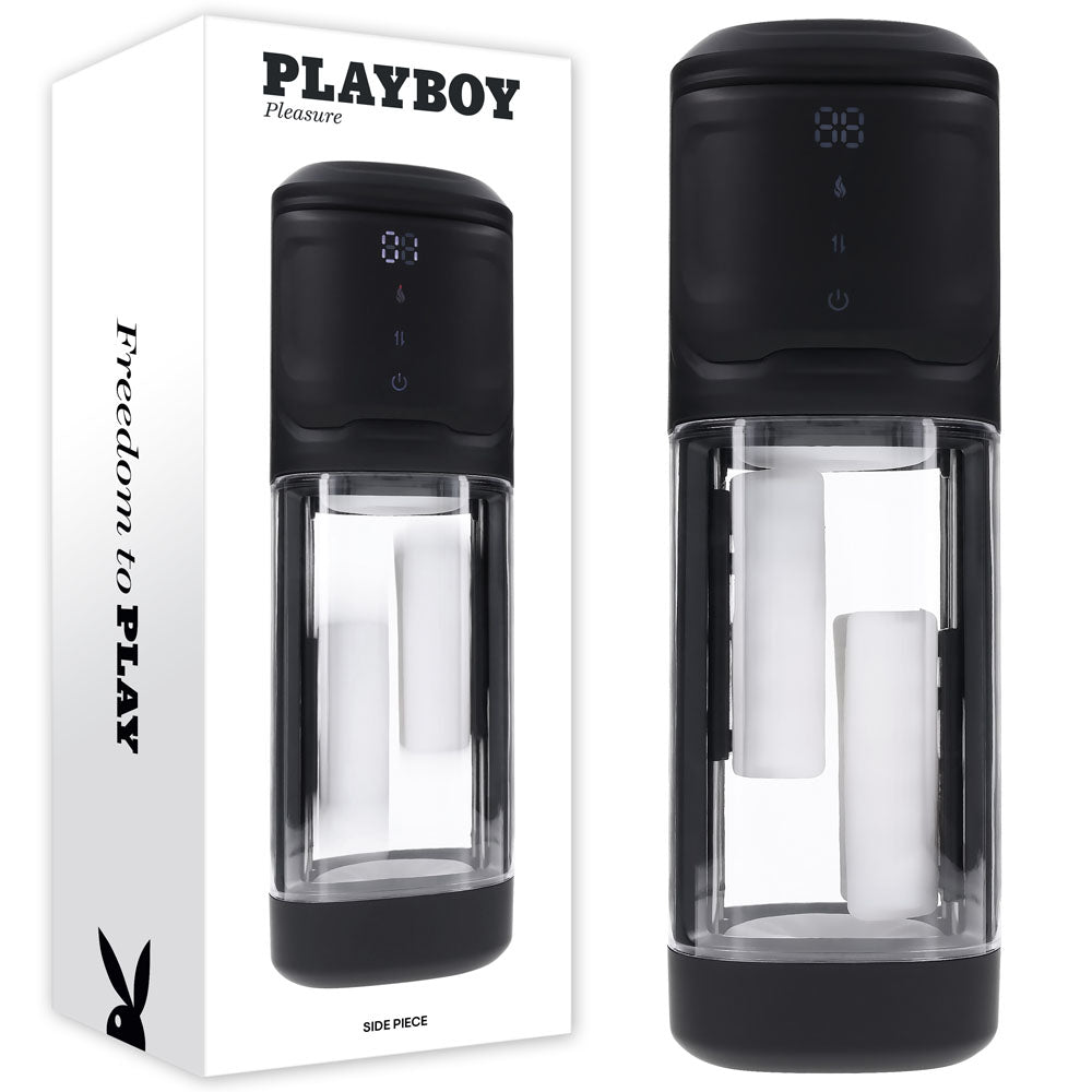 Playboy Pleasure SIDE PIECE - USB Rechargeable Warming Auto Stroker - PB-RS-6565-2