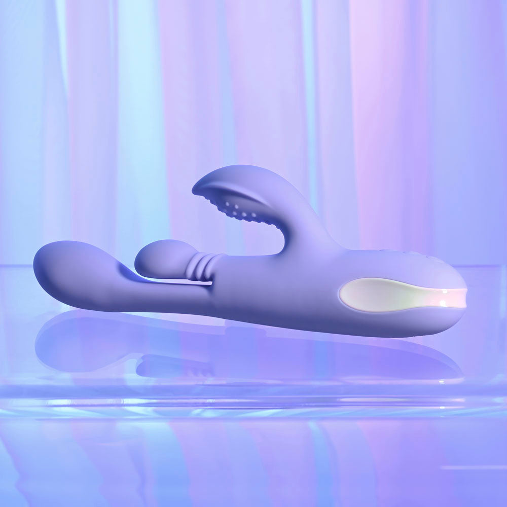 Playboy Pleasure NUBBIN RUBBIN - Purple 24.1 cm USB Rechargeable Thrusting Rabbit Vibrator - PB-RS-6695-2