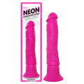 Neon Silicone Wall Banger - Pink 15.2 cm (6'') Vibrating Dong with Suction Cup Base - PD1448-11