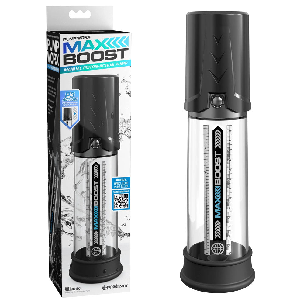 Pump Worx Max Boost - Black - Black Penis Pump - PD3249-23