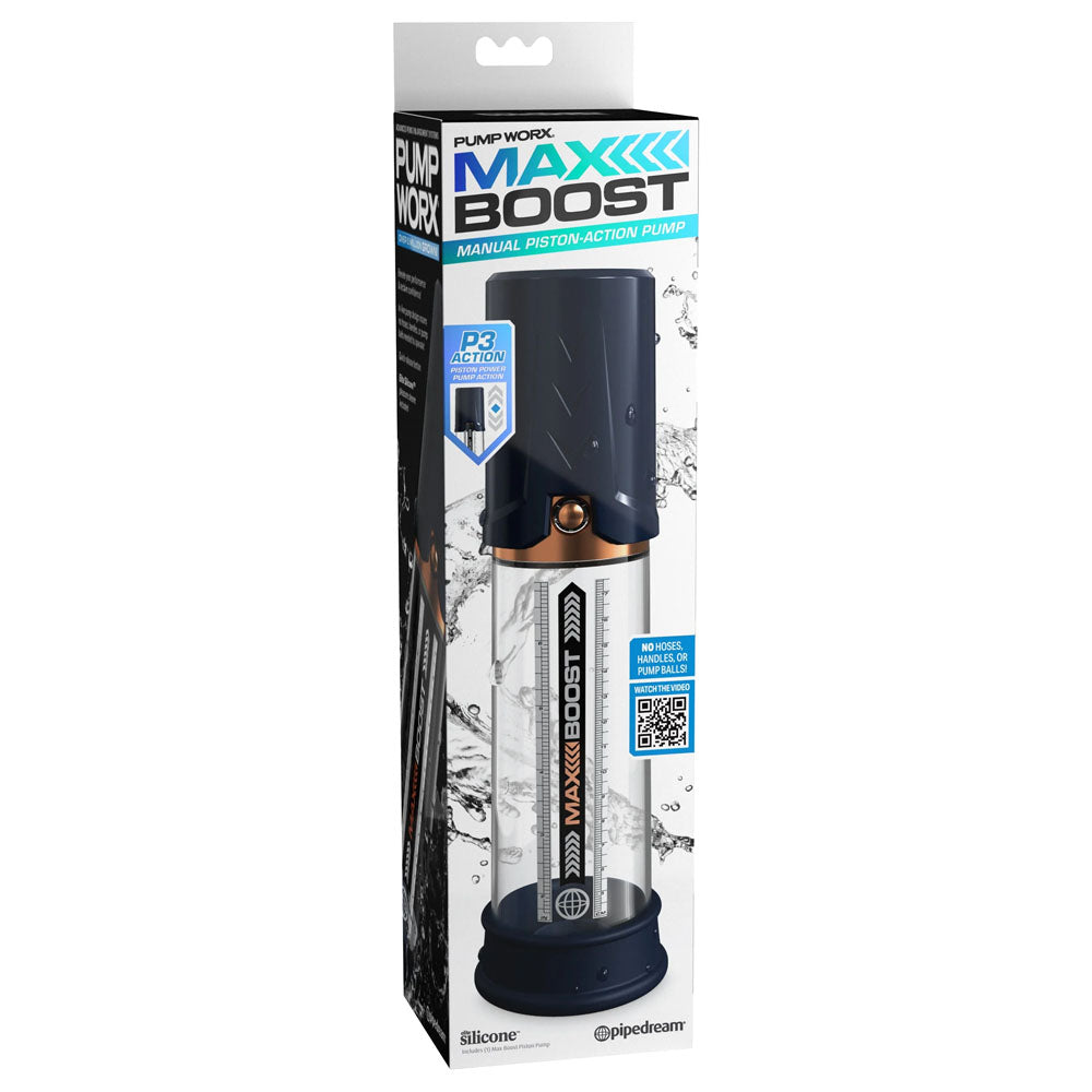 Pump Worx Max Boost - Blue - Blue Penis Pump - PD3249-25