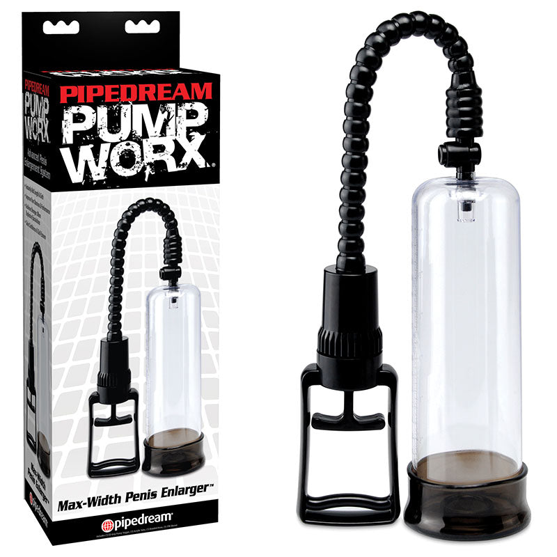 Pump Worx Max-Width Penis Enlarger - Clear/Black Penis Pump - PD3262-23