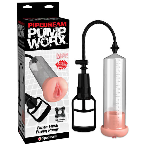 Pump Worx Fanta Flesh Pussy Pump - Penis Pump with Vagina Sleeve - PD3289-00