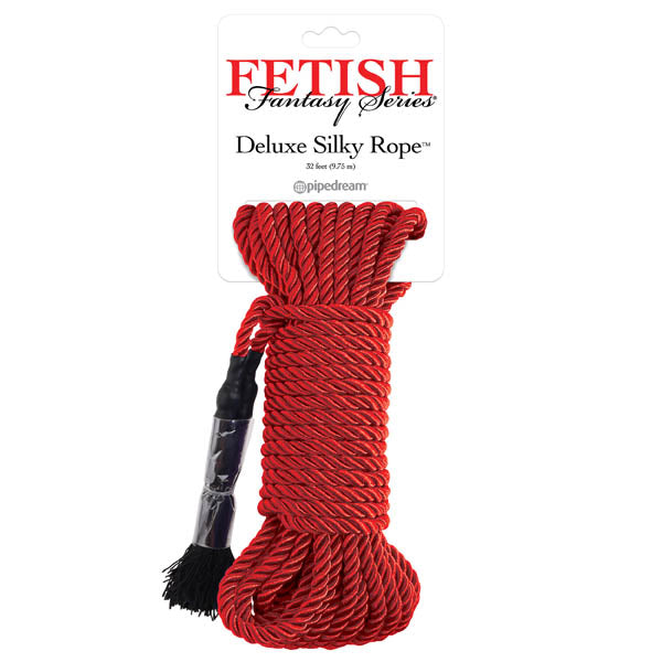 Fetish Fantasy Series Deluxe Silky Rope - Red Bondage Rope - 9.75 m Length - PD3865-15
