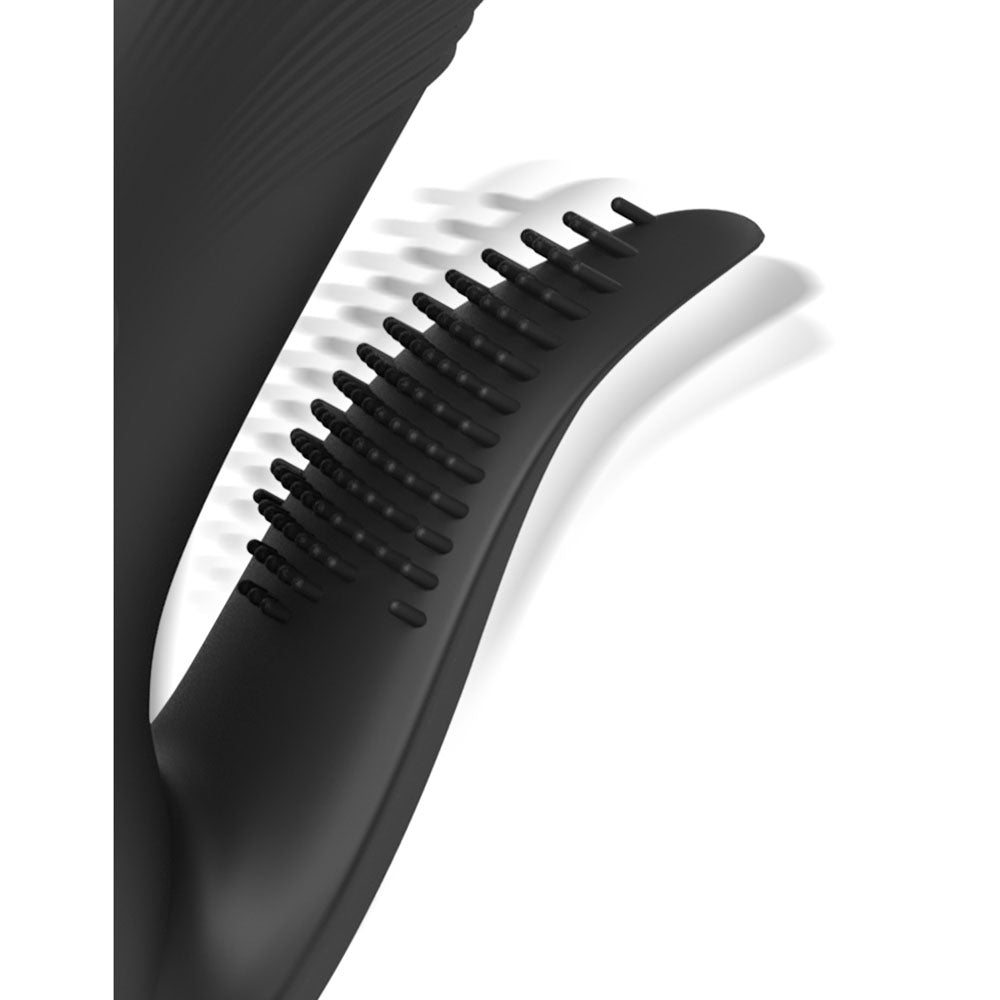 Fetish Fantasy Series Pogo Thruster - Black USB Rechargeable 23.5 cm Gyrating Rabbit Vibrator - PD4564-23