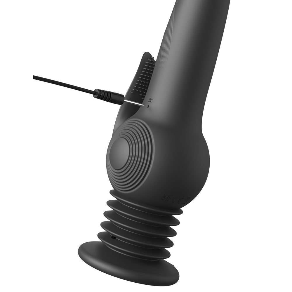 Fetish Fantasy Series Pogo Thruster - Black USB Rechargeable 23.5 cm Gyrating Rabbit Vibrator - PD4564-23