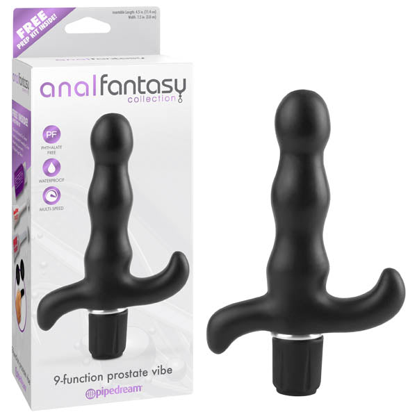 Anal Fantasy Collection 9-function Prostate Vibe - Black 11.4 cm (4.5'') Vibrating Prostate Massager - PD4635-23