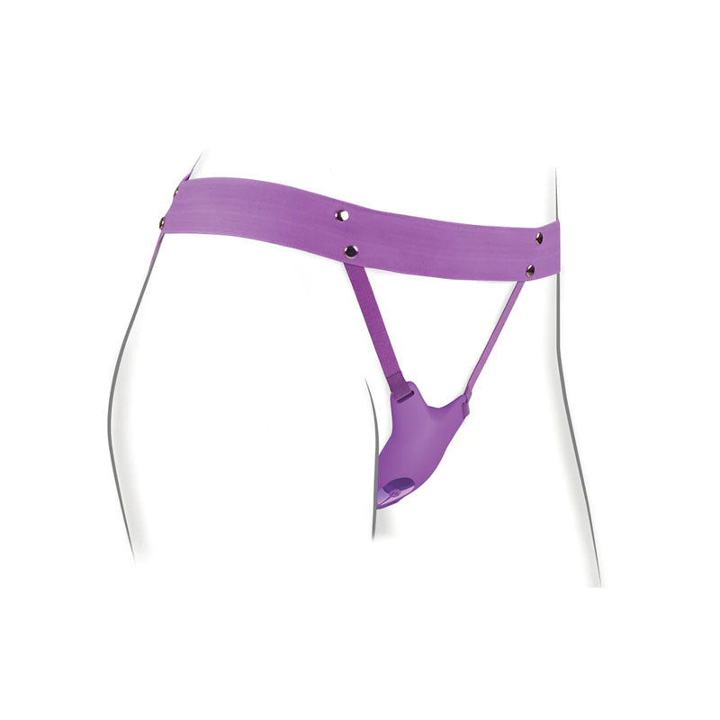 Fantasy For Her Ultimate Butterfly Strap-On - Purple USB Rechargeable Strap-On Stimulator - PD4961-12