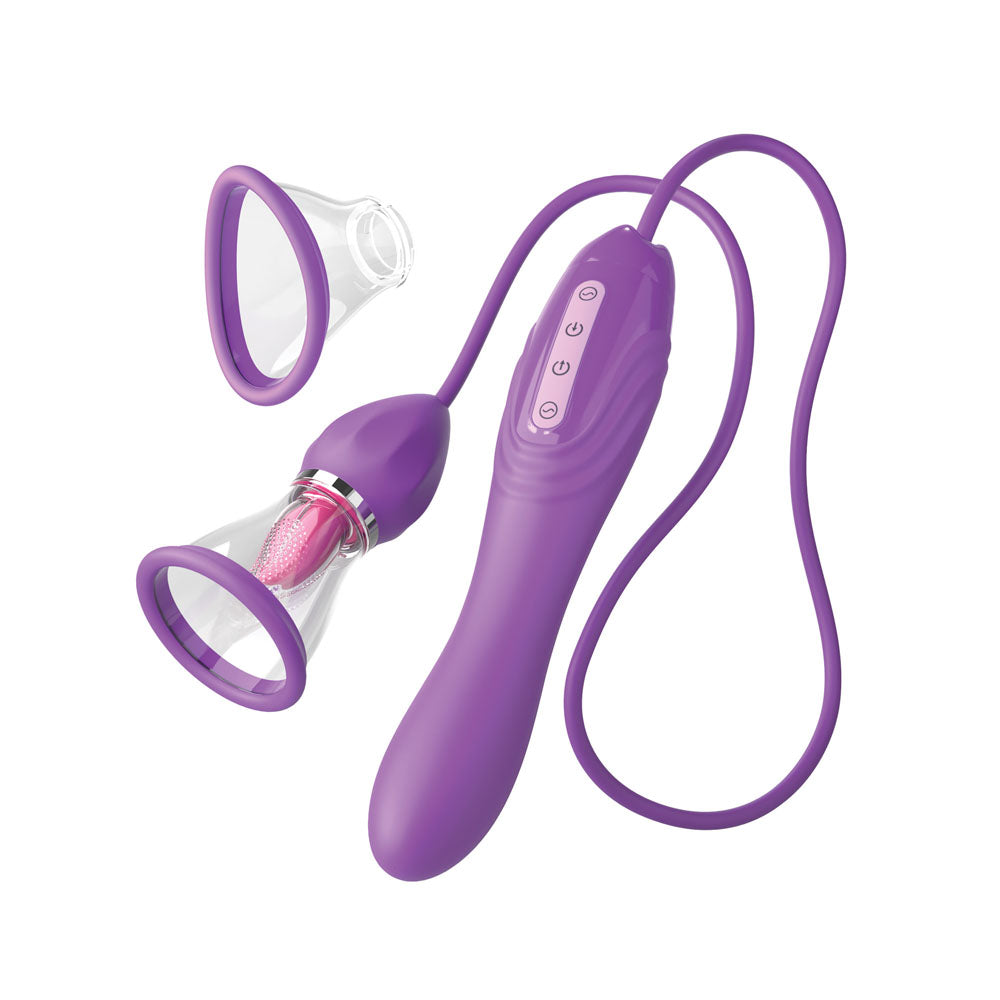 Fantasy For Her Her Ultimate Pleasure Max - Purple USB Rechargeable Vibrator with Flicking Stimulator - PD4968-12