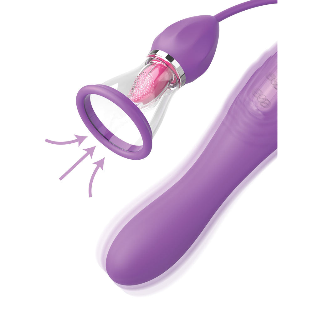 Fantasy For Her Her Ultimate Pleasure Max - Purple USB Rechargeable Vibrator with Flicking Stimulator - PD4968-12