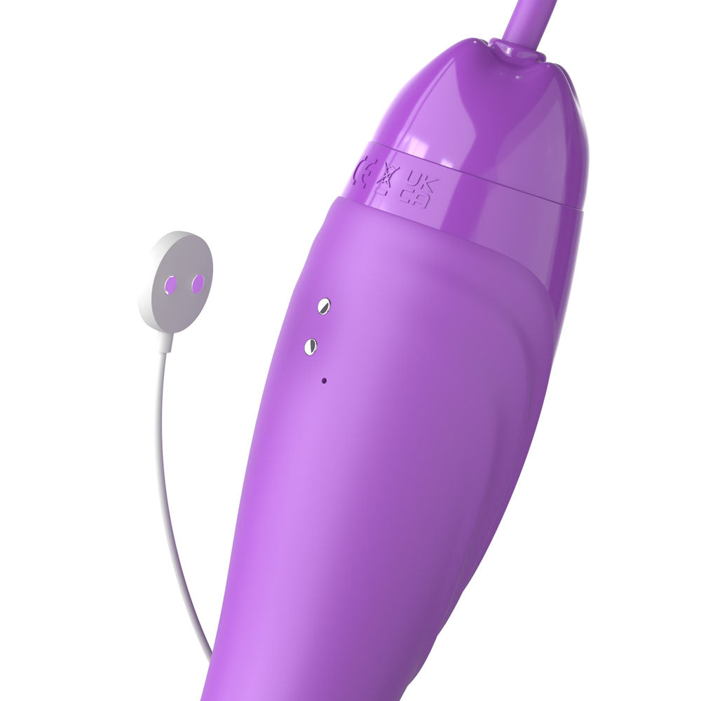 Fantasy For Her Her Ultimate Pleasure Max - Purple USB Rechargeable Vibrator with Flicking Stimulator - PD4968-12