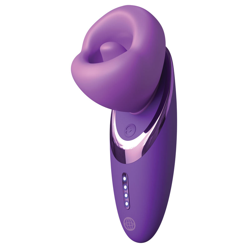 Fantasy For Her Pleasure Sucker - Purple USB Rechargeable Sucking, Licking & Vibrating Stimulator - PD4969-12