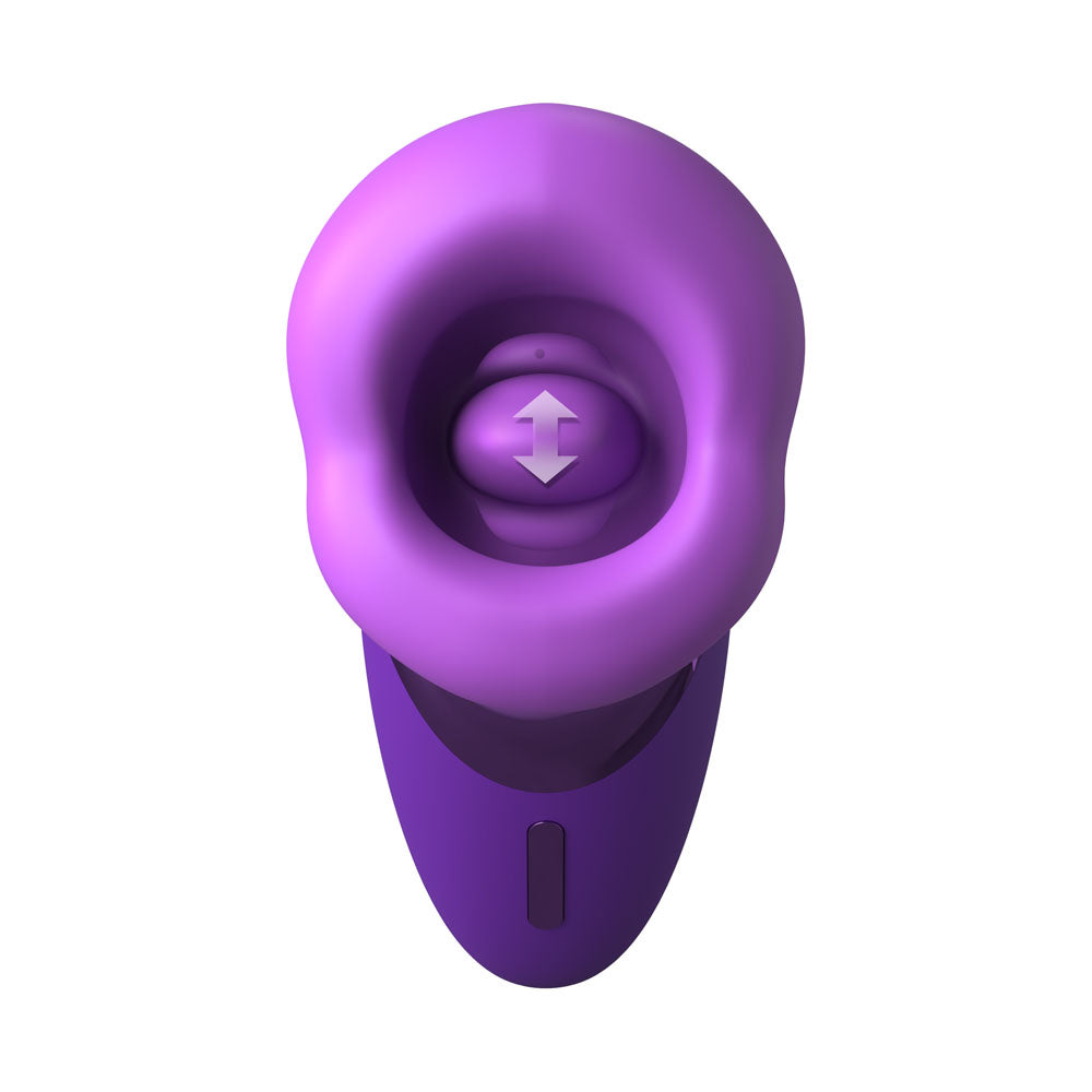 Fantasy For Her Pleasure Sucker - Purple USB Rechargeable Sucking, Licking & Vibrating Stimulator - PD4969-12