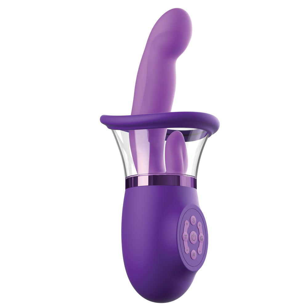 Fantasy For Her Ultimate Pleasure Pro Plus - Purple USB Rechargeable Sucking Licking & Flicking Vibrator - PD4970-12