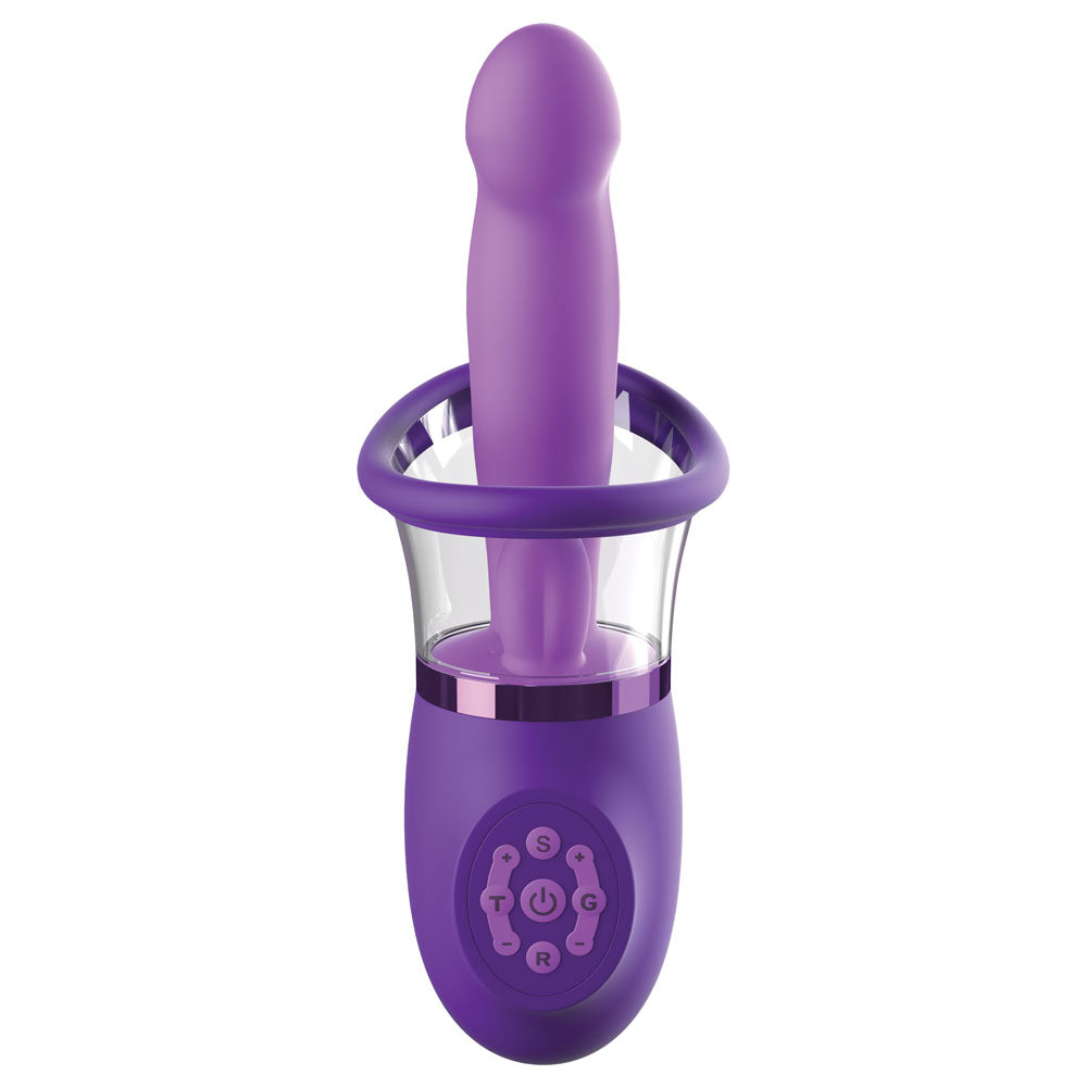 Fantasy For Her Ultimate Pleasure Pro Plus - Purple USB Rechargeable Sucking Licking & Flicking Vibrator - PD4970-12