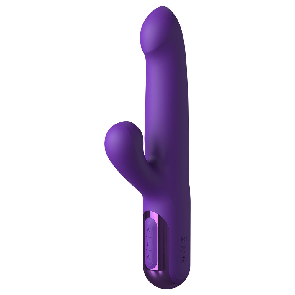 Fantasy For Her Super SoniX Thruster - Purple USB Rechargeable Thrusting Rabbit Vibrator - PD4971-12