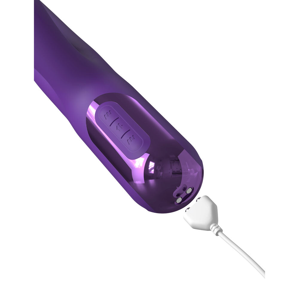 Fantasy For Her Super SoniX Thruster - Purple USB Rechargeable Thrusting Rabbit Vibrator - PD4971-12