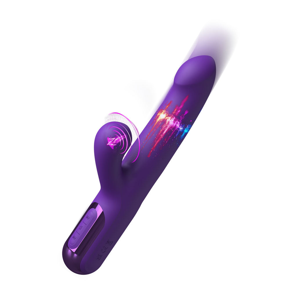 Fantasy For Her Super SoniX Thruster - Purple USB Rechargeable Thrusting Rabbit Vibrator - PD4971-12