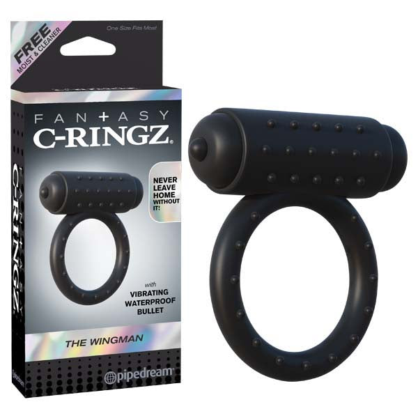 Fantasy C-ringz The Wingman - Black Vibrating Cock Ring - PD5924-23