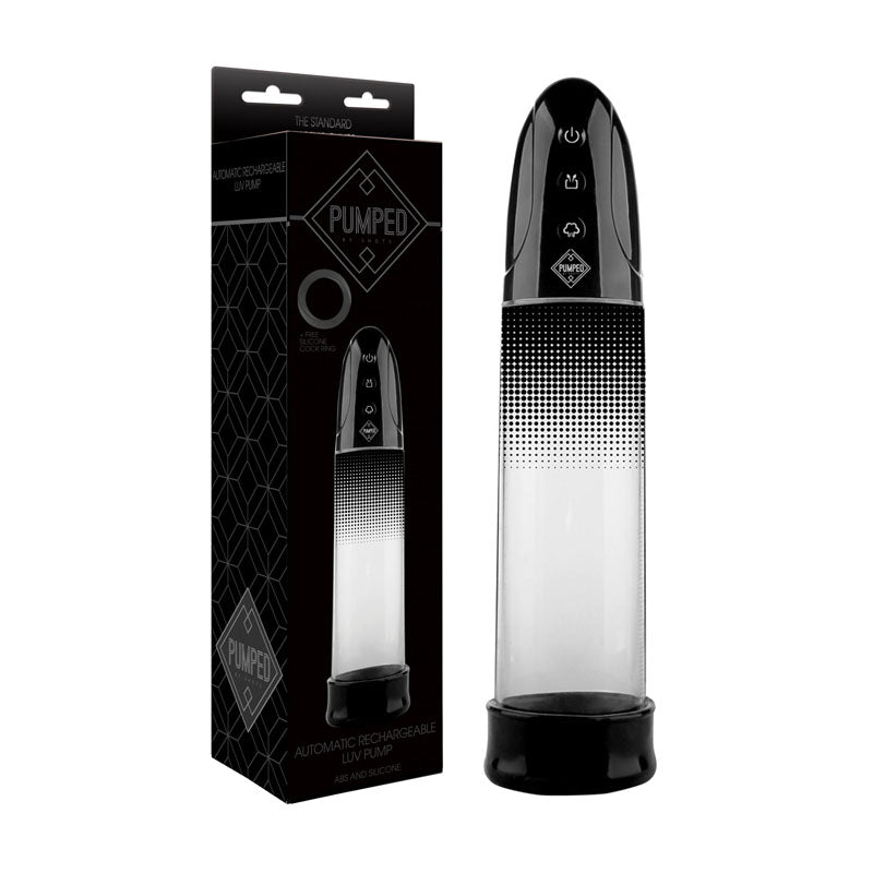Pumped Automatic Rechargeable Luv Pump - Black USB Rechargeable Powered Penis Pump - PMP044BLK