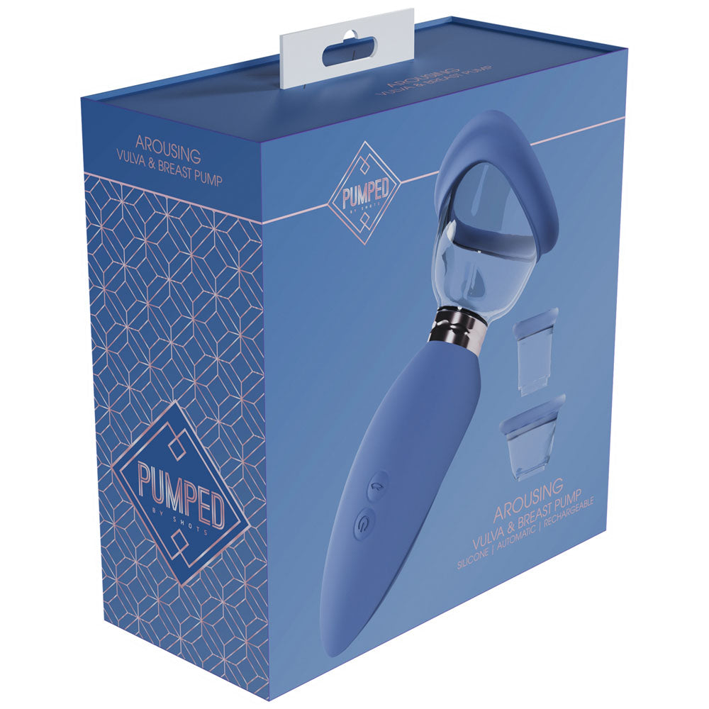 PUMPED Arousing Auto Ladies Pump - Blue - Blue USB Rechargeable Ladies Pump - PMP051BLU