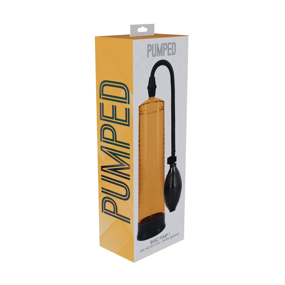 PUMPED Basic Pump 1 - Orange - Orange Penis Pump - PMP054ORA