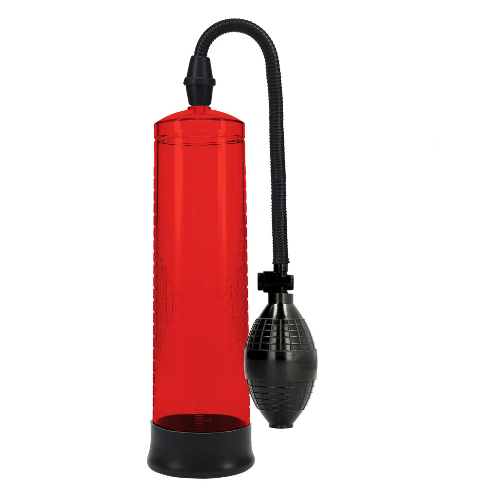 PUMPED Basic Pump 1 - Red - Red Penis Pump - PMP054RED