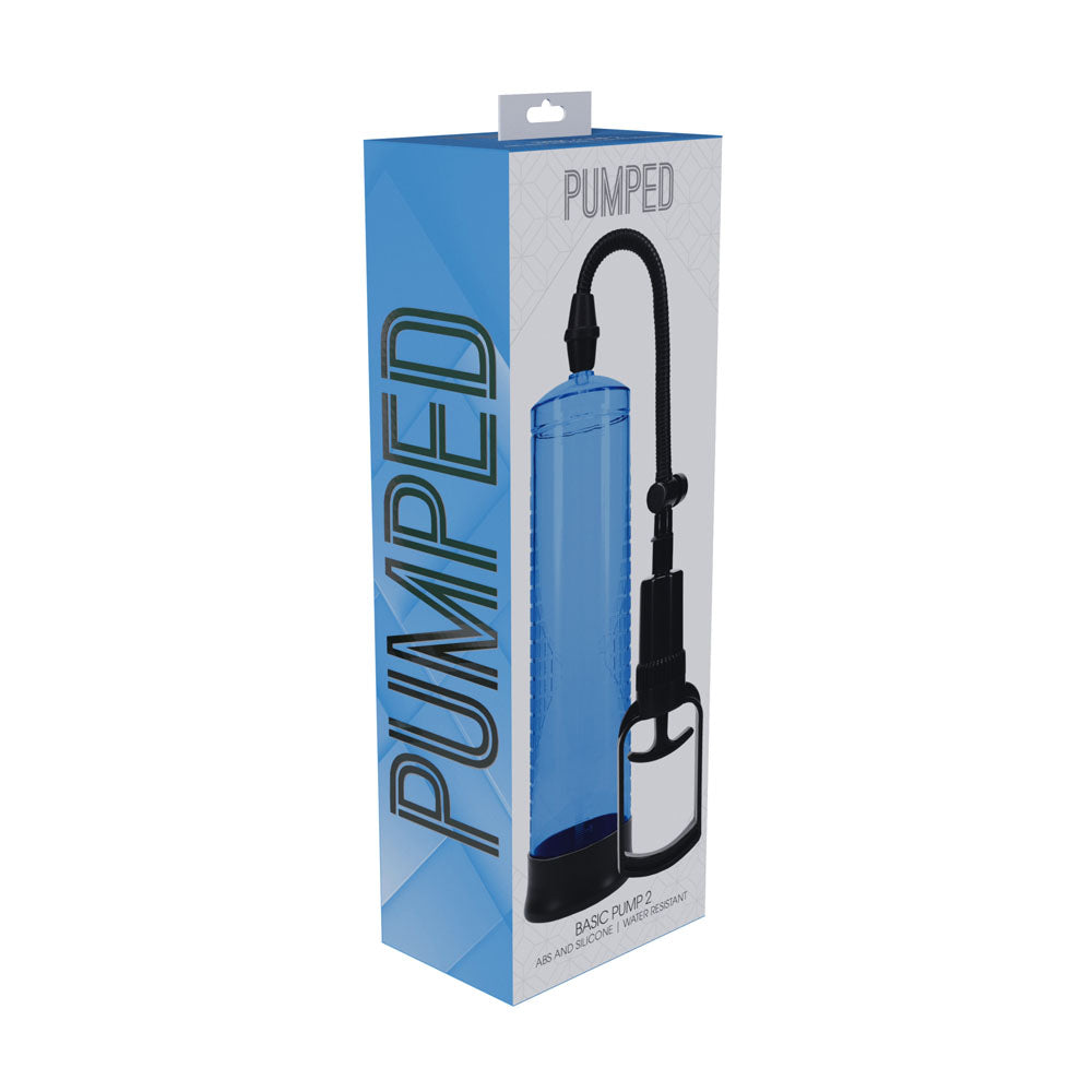 PUMPED Basic Pump 2 - Blue - Blue Penis Pump - PMP055BLU