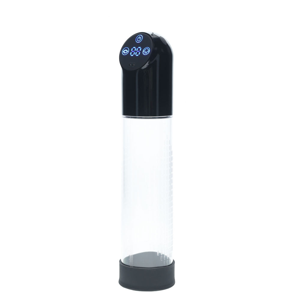 PUMPED Automatic Waterproof Pump - Black - Black/Clear USB Rechargeable Automatic Penis Pump - PMP056BLK