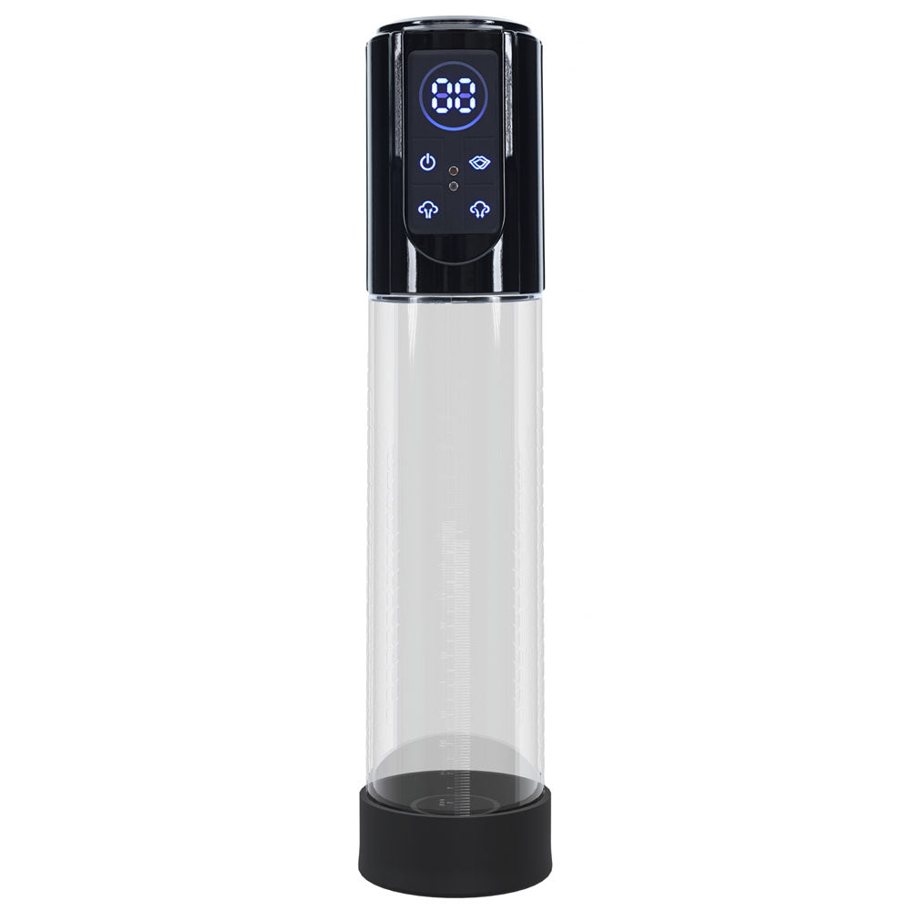 PUMPED MegaLift Automatic Penis Pump - Black - Black/Clear USB Rechargeable Auto Penis Pump - PMP059BLK