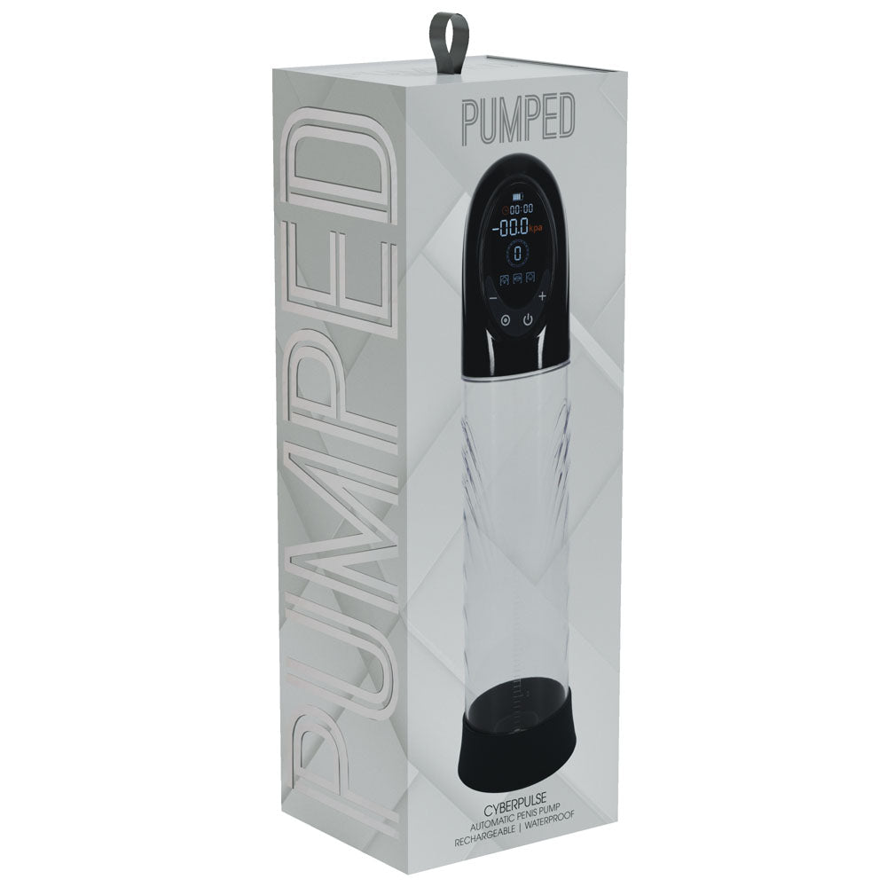 PUMPED CyberPulse Automatic Penis Pump - Black - Black/Clear USB Rechargeable Auto Penis Pump - PMP060BLK