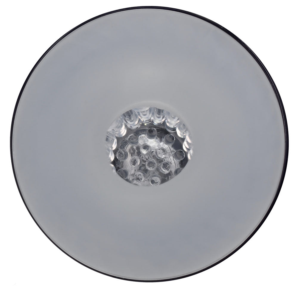 PUMPED Vortex - Gunmetal - Gunmetal Grey/Clear USB Rechargeable Sucking Rotating and Thrusting Auto Masturbator - PMP064GUN