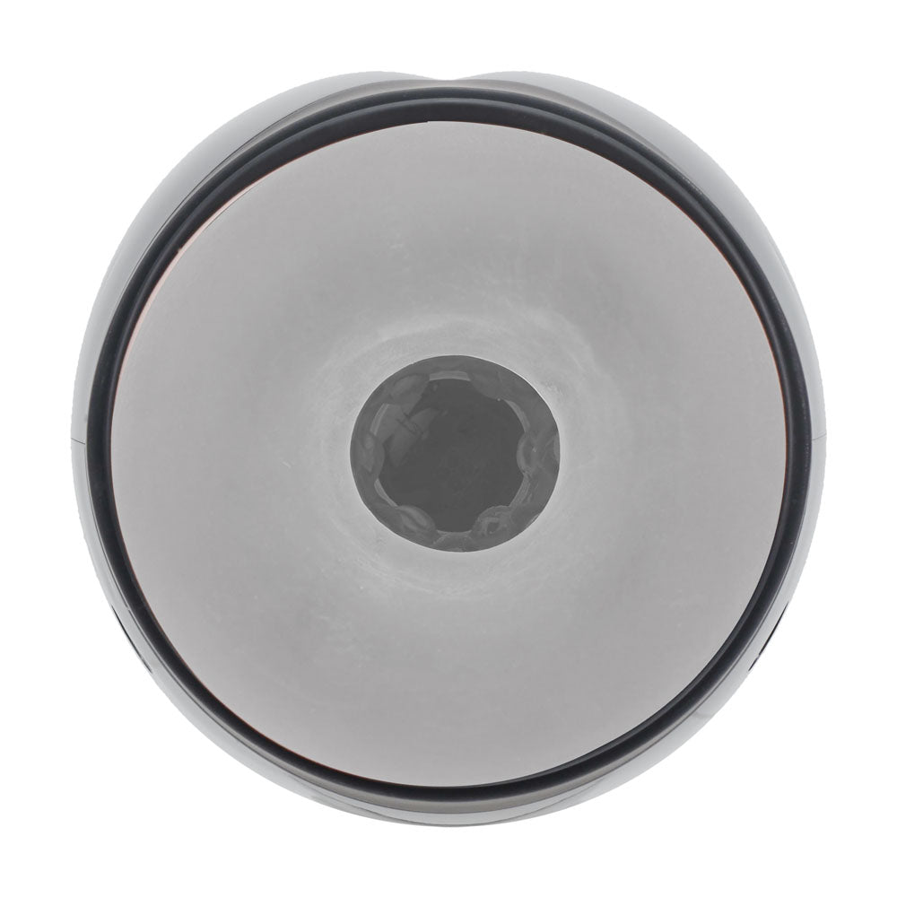 PUMPED Virtuo - Gunmetal - Gunmetal Grey/Clear USB Rechargeable Sucking And Vibrating Auto Masturbator - PMP065GUN