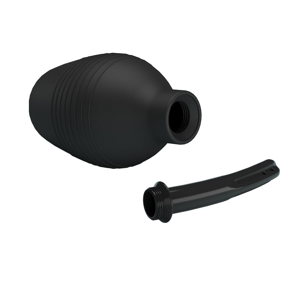 MR PLAY Anal Douche - Black - Black Unisex Douche - 310 ml Capacity - QX-003-MR-1