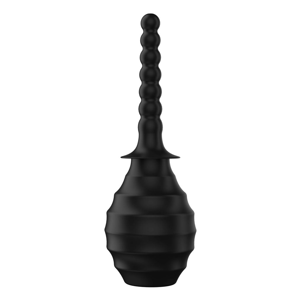MR PLAY Anal Douche M7 - Black - Black Unisex Douche - 330 ml Capacity - QX-006-MR