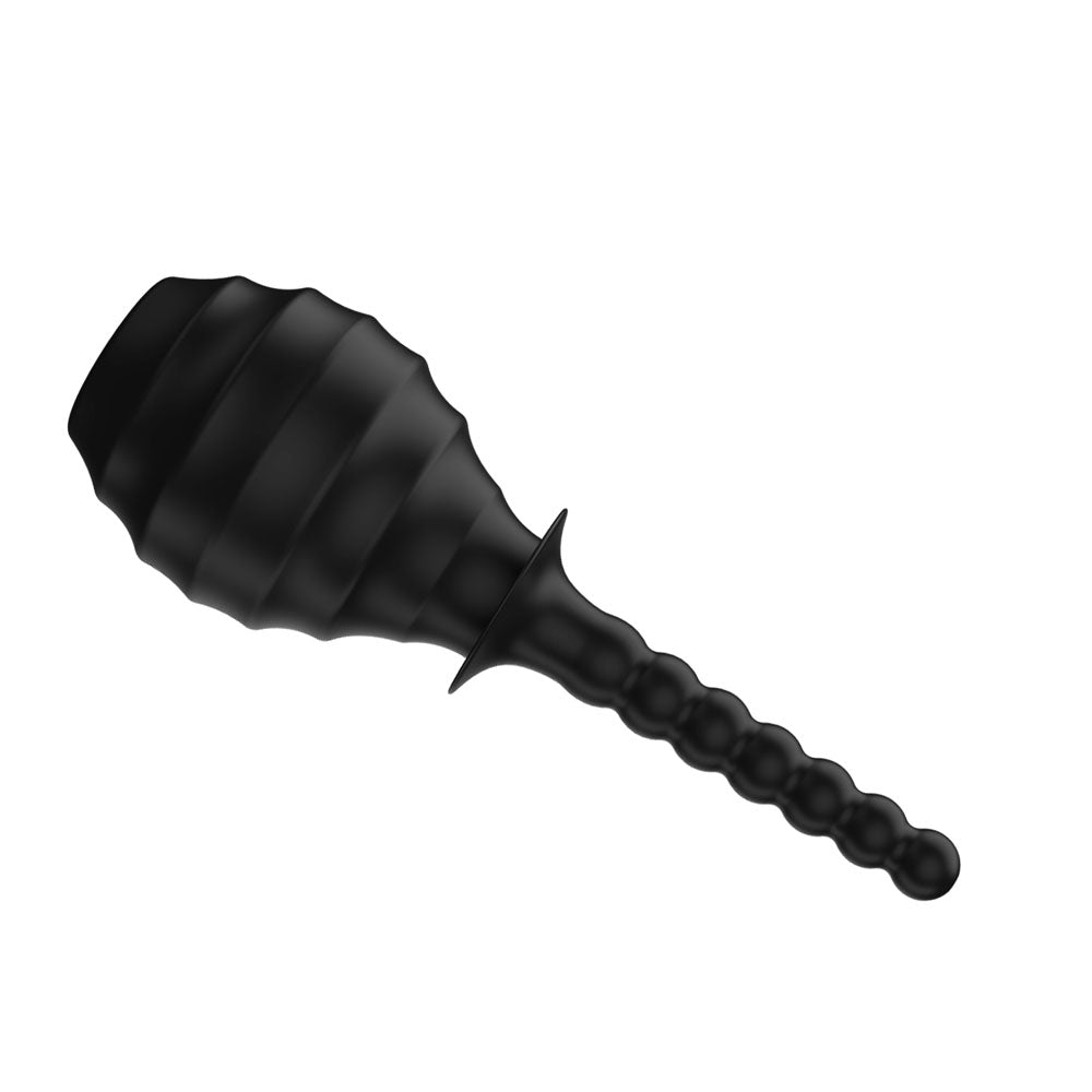 MR PLAY Anal Douche M7 - Black - Black Unisex Douche - 330 ml Capacity - QX-006-MR