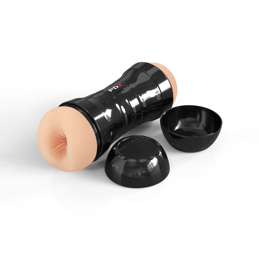 PDX Wet Pussies Super Flip-A-Pussy Over - Light - Flesh Dual Ended Stroker (Vagina & Ass) - RD446-21